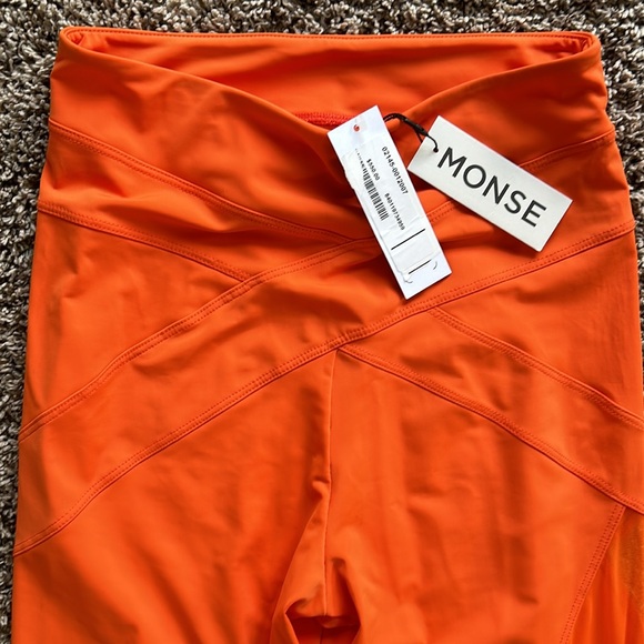Monse Revolve orange leggings NEW WITH TAGS - Picture 5 of 7